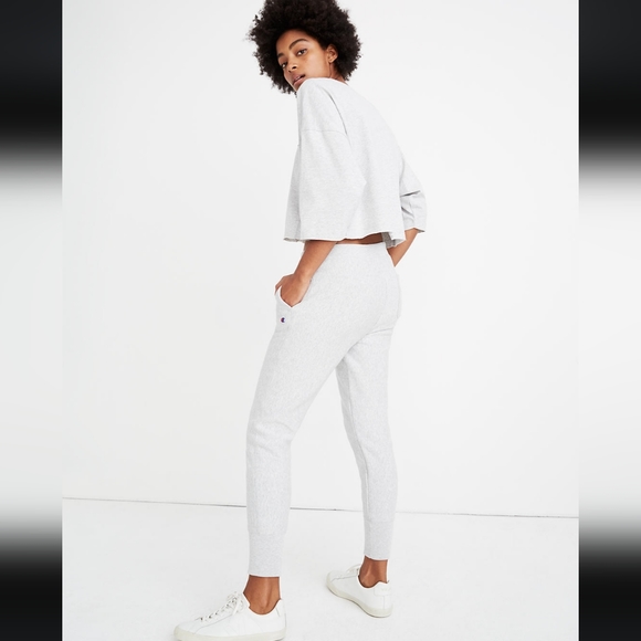 Champion Stretch Reverse Weave Jogger Sweatpants, light heather gray, size S - Picture 3 of 10